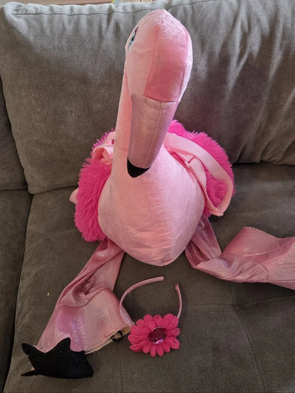 Plush Pink Flamingo Kids Costume